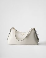 Prada Aimée Large Leather Shoulder Bag